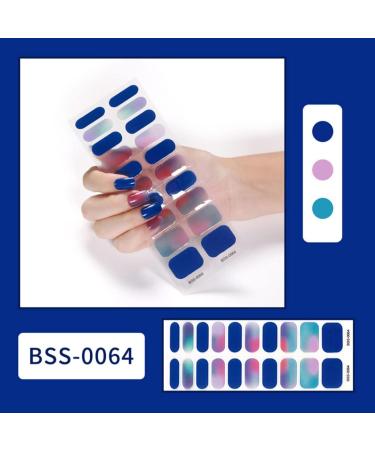NCTCITY Gel Nail Polish Strips Stickers 20 Full Wraps Semi-Cured Nail Art Sticker Waterproof Self-Adhesive Gel Stickers Decals (Navy Blue) Bss-0064 - Buy Online on GoSupps.com