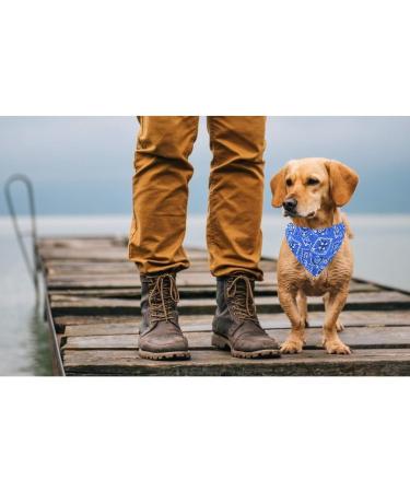 Adjustable Dog Bandana Headscarves | Pet Neckerchief for Small Dogs & Cats - Blue S - Buy Online on GoSupps.com