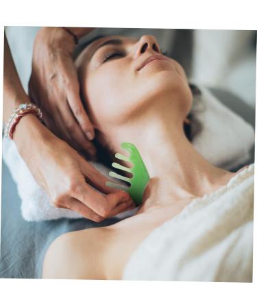 Beaupretty 6-Piece Jade Massage Comb Set | Multifunctional 8-Teeth Face & Head Massage Tools | International Shipping - Buy Online on GoSupps.com