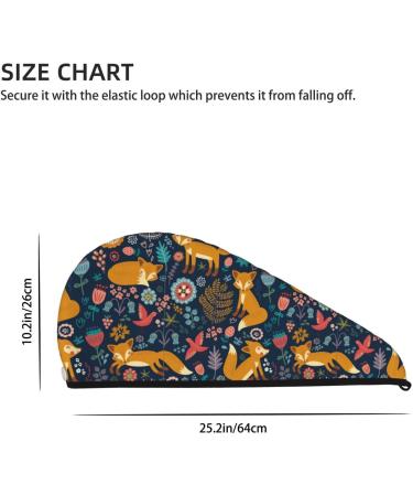 Buy Colorful Fox Hair Towel Wrap - Quick Drying Hair Turban with Button | International Shipping - Buy Online on GoSupps.com
