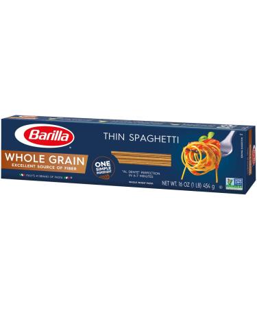 Barilla Whole Grain Pasta  Thin Spaghetti  13.25oz (Pack of 4) 1 Pound (Pack of 4) - Buy Online on GoSupps.com