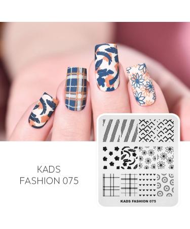 Alexnailart Nail Stamping Plate - Fashion 075 | Premium Nail Art Transfer Stencils for DIY Manicure - Buy Online on GoSupps.com