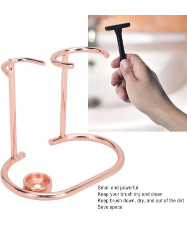Premium Rose Gold Stainless Steel Shaving Brush Holder for Men | Modern Durable & Fast-Drying Bathroom Accessory - Buy Online on GoSupps.com
