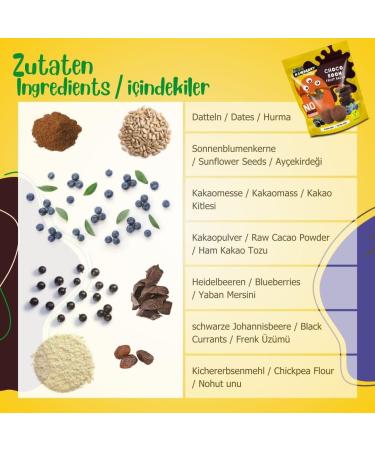 RAWBERRY Children's Cocoa Fruit Balls - No Added Sugar Gluten Free Vegan Snack (8 x 50 g) | Healthy International Shipping - Buy Online on GoSupps.com