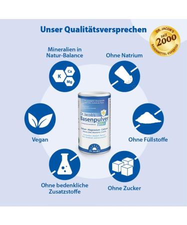 Dr Jacob's Base Powder Plus with Real Lemon - 300g | Vegan Muscle Bone Heart & Blood Pressure Support - Potassium Calcium Magnesium Zinc & Vitamin C & D - Buy Online on GoSupps.com