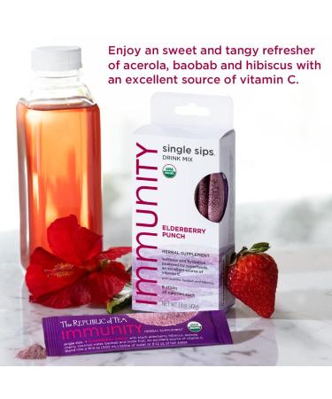 The Republic of Tea Immunity Nectarine Honey Orangeade Single Sips - 6 Packets - Buy Online on GoSupps.com