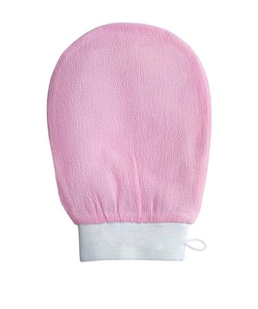 DEWYGLO Dewyglo Exfoliating Glove (Pink),Made with 100percent Viscose,a Biodegradable Fibre Exfoliating Body Glove is Reusable,Gentle and Suitable for Sensitive Skin