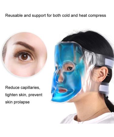 Reusable Hot Cold Gel Facial Mask Cooling Heating Skin Tightening Mask Fatigue Relief Eye Relaxing Ice Gel Mask After Working Studying - Buy Online on GoSupps.com