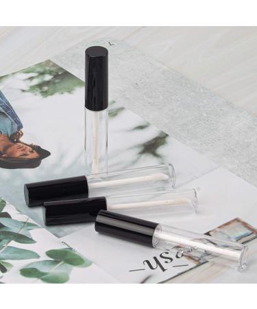 GTHER 10PCS 10ML Empty Lip Gloss Containers with Wand - Refillable Lip Balm Bottles for DIY Lip Samples - Black Top - Buy Online on GoSupps.com
