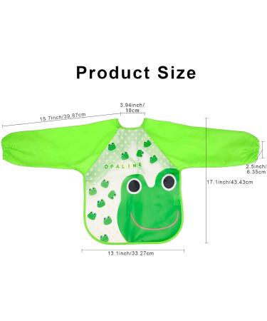 Baogaier Baby Long Sleeves Waterproof Bibs 4 PCS - Toddler Feeding Apron for Boys 6-36 Months Blue - Buy Online on GoSupps.com