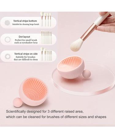 AREMOD Makeup Brush Cleaner Mat - Silicone Brush Cleaning Tool for Women & Girls (Pink) - Buy Online on GoSupps.com