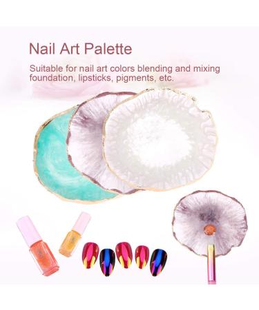 Nail Art Palette - Harz Stone Political Mix | Manicure Tools & DIY Color Dish | White Display Board - Buy Online on GoSupps.com