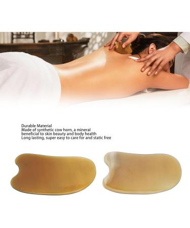 2Pcs Gua Sha Facial Tool Artificial Cow Horn Curved Design Gua Sha Facial Tool Improve Lymphatic Drainage Gua Sha Tool for Neck Back Hands Wrists Shoulders Feet - Buy Online on GoSupps.com