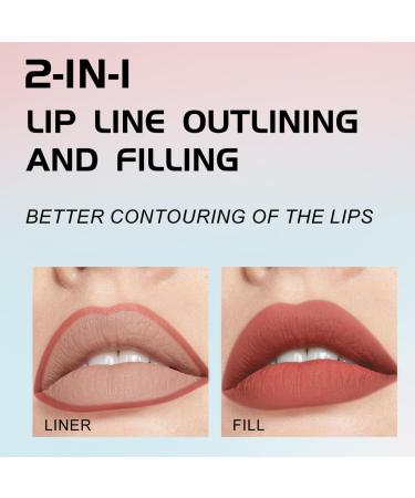 YOUNG VISION Gourd-Shaped Precision Liquid Lipstick & Lipliner - Nude Matte Perfection | International Shipping Available - Buy Online on GoSupps.com