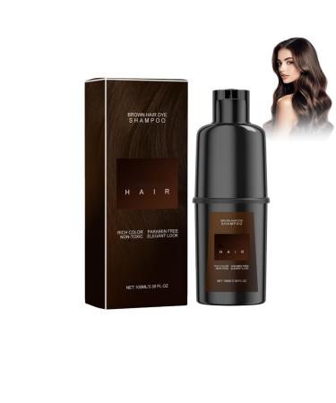 Crsetmyth Hair Dye Shampoo 100ml 3in1 Hair Color Shampoo Hair Color Shampoo Hair Care Natural Hair Color Shampoo for Gray Hair Long Lasting Hair Instant Dye Hair Color Brown