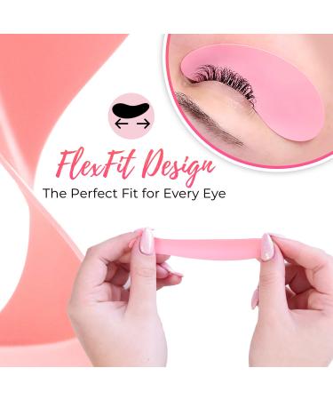 LLBA Reusable Eye Pads | Silicone Under Eye Patches for Lash Lift & Extensions | Soft Sensitive Skin Friendly | Style 3 Pink - Buy Online on GoSupps.com