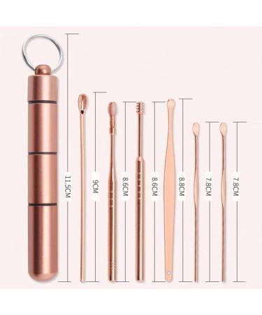 KBREE 6Pcs Stainless Steel Ear Tag Wax Remover Curette Set - Ear Cleaning Tool - Buy Online on GoSupps.com