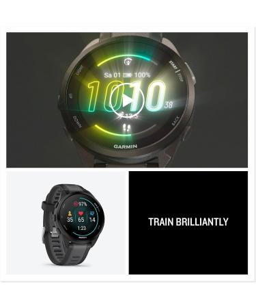 Garmin Forerunner 165 - Light GPS Smartwatch with AMOLED Touchscreen Training Recommendations & Health Tracking | Slate Gray - Buy Online on GoSupps.com