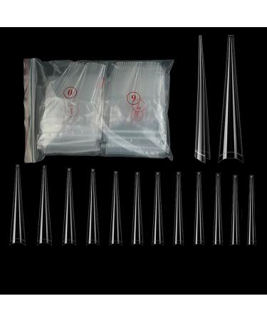 Clear Nail Tips Durable ABS Material Half Cover Clear Extensions Tips For Salons And Home Use Nail Stickers - Buy Online on GoSupps.com