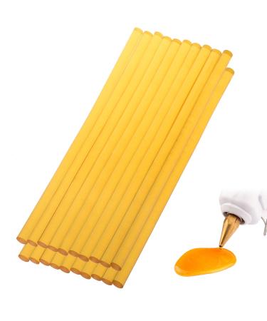 Hot Glue Sticks for Glue Gun,10.63 in, 0.43 in Dia,20pcs,Yellow Hot Glue Gun Sticks Large Bulk,Adhesive Almost for All Materials for Kids DIY Sealing Dent Repair Yellow 0.43 x 10.62in