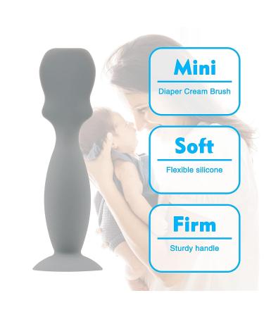 Silicone Baby Diaper Cream Brush Set for Newborn Grooming | Butt Paste Applicator for Infants | Big Blue + Small Grey - Buy Online on GoSupps.com