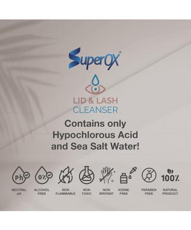 Superox Eyelid and Eyelash Cleanser - Hypochlorous Acid Spray for Irritation, Styes, Blepharitis - 100ml - Buy Online on GoSupps.com