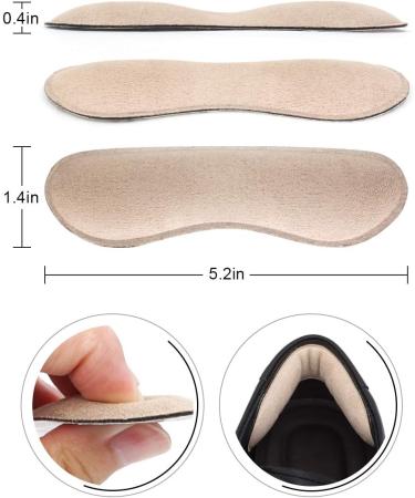 Dr. Foot's Heel Grips Liner Insert - Prevent Heel Slipping & Rubbing - Non-Slip Shoe Inserts for Loose Shoes (Beige) - Buy Online on GoSupps.com