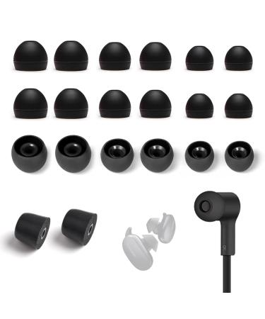 9 pairs of replacement earplugs (3 pairs 3 pairs 3 pairs small) and 1 pair of memory foam silicone-sleeved ear capsisholks universal ear loops