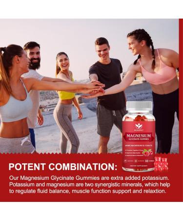 WOGORGT Magnesium Glycinate Gummies 400mg - Raspberry - 60 Gummies - Buy Online on GoSupps.com