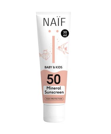 Na f Cr me Solaire Min rale B b & Enfant SPF 50 Parfum doux sans octocryl ne protection UVA/UVB r sistante l eau test e dermatologiquement sans microplastiques 30 ml