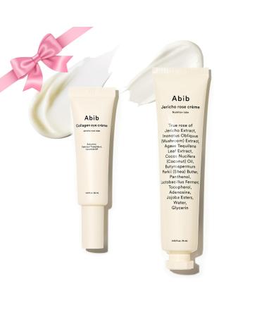 Abib Jericho Rose Hydration Set Collagen Eye Cream for Dark Circles & Moisturizing Face Cream for Dry Skin