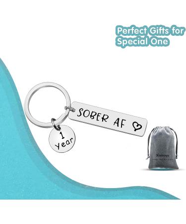 Xiahuyu 1 Year Sobriety Keychain - AA & NA Addiction Recovery Gift for Men and Women - Buy Online on GoSupps.com