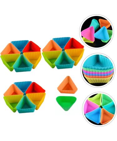 MAGICLULU 20pcs Triangle Muffin Cup Candle Molds Paper Cups Silicone Molds DIY Baking Mold Silicone Cake Molds Muffin Cake Mold Muffin Cupcake Mold Mini Silica Gel Baking Cup - Buy Online on GoSupps.com