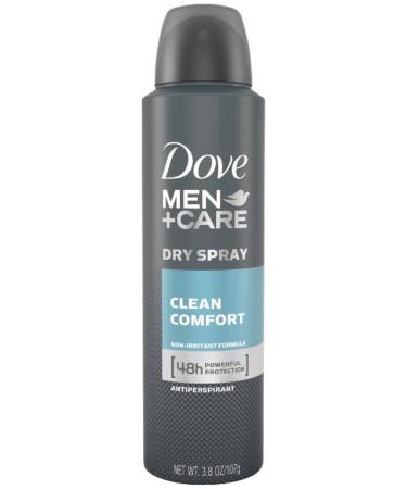 Dove Men + Care Dry Spray antitranspirante Clean Comfort 3 8 oz (2 Pack) Clean Comfort 1 Count (Pack of 2)