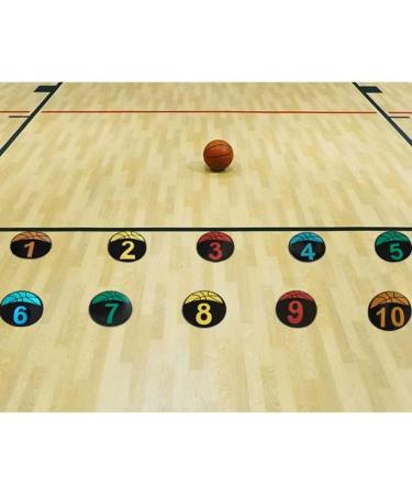 MUSKULO MONSTRO Basketball Spot Marker 5 or 10-Pack with Carrying Bag - 9 Inches, Anti-Slip Rubber, Colorful Field Training Markers 1-10 - Buy Online on GoSupps.com