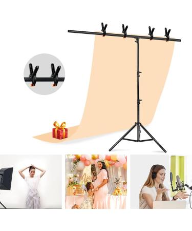 Mountdog T-Shape Backdrop Stand Kit 6.5x5ft with 4 Clamps - Photography Video Studio Support System - Buy Online on GoSupps.com