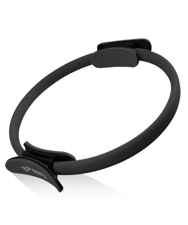 RitFit Pilates Ring - 14 Inch Magic Fitness Circle for Toning Inner & Outer Thighs, Bonus Workout Guide Included BlackN