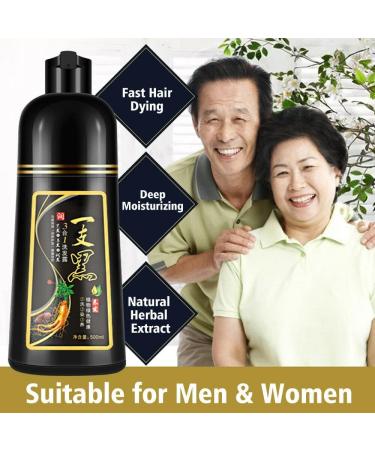 HADAVAKA Instant Hair Color Shampoo 500ml Natural Herbal Black Hair Dye For White Hair 3in1 Shampoo For Men and Women - Buy Online on GoSupps.com