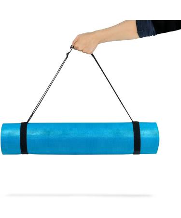 Black Yoga Mat Velcro Carry Strap | Convenient Mat Transport - Buy Online on GoSupps.com
