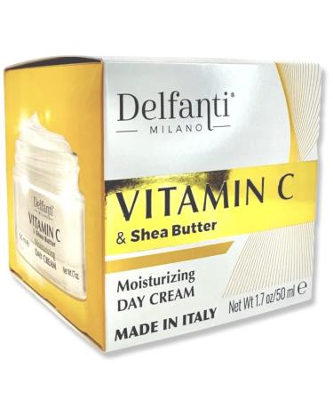 Delfanti-Milano Vitamin C & Shea Butter Moisturizing Day Cream - Face & Neck Moisturizer - Made in Italy | International Shipping Available - Buy Online on GoSupps.com