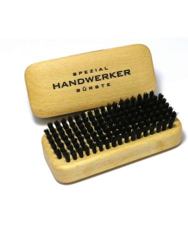 Craftsman brush - made of beech wood with 7 strong bristle rows with wild boar bristles for the craft house garden washing brush handy bristle height approx. 0.9 cm dimensions approx. 10.5 x 4. 3.0 cm