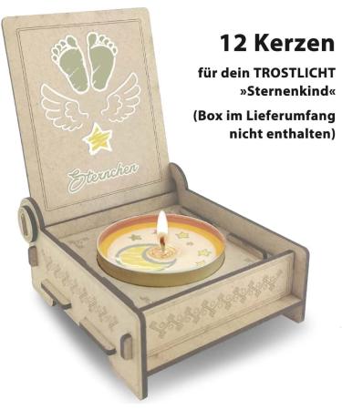 Star Child Dry Light 12 Pack Tea Lights | Loving Effect for Mourning Rituals & Memory of Star Children | Baby Grief & Miscarriage Support - Buy Online on GoSupps.com