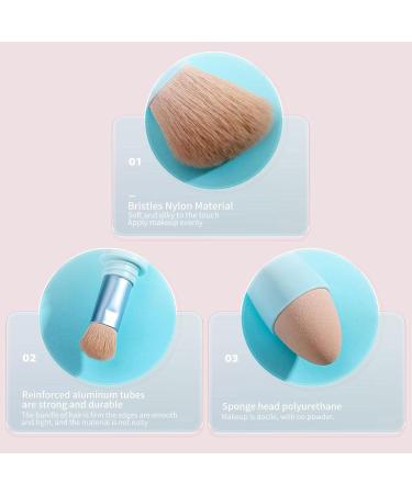 Brushes for Makeup - Retractable Dual Ended Concealer Brush - Precision Makeup Sponge for Powder Eyeshadow Portable Cosmetics Tools for Daily Life Tmay Blue - Buy Online on GoSupps.com