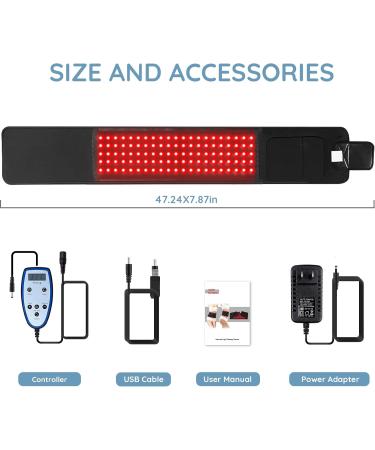 Red Light Lamp Belt for Body Wearable Waist Wrap with Timer 105 Led Pad for Back Shoulder - Buy Online on GoSupps.com