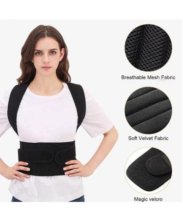 Adjustable Posture Corrector & Back Brace for Men and Women - Relief for Scoliosis Hunchback Neck Back & Shoulder Pain - X-Large Lumbar Support - Buy Online on GoSupps.com