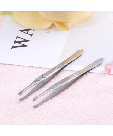 Frcolor Stainless Steel Eyebrow Tweezers - Professional Armchair Slide Design for Precision Grooming - A011 - Buy Online on GoSupps.com