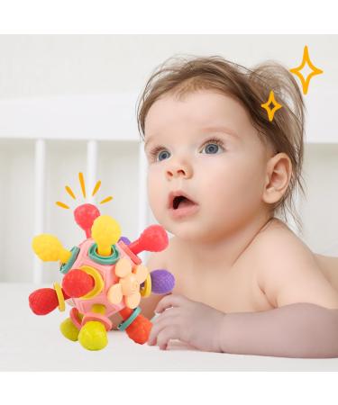 Buy MalPlay Sensory Flexible Teether Ball | Montessori Toy for Infants | Soft Silicone Teething & Fine Motor Skills Development - Buy Online on GoSupps.com