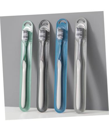Homsfou 8ST Hard Toothbrush Set - Travel & Household Tooth Cleaning Tools - Reduce Tooth Spots - Durable Plastic & TPR Design - Buy Online on GoSupps.com