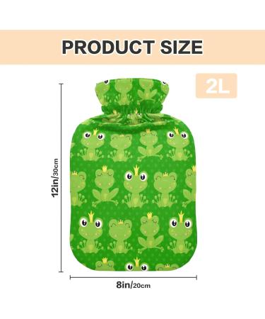 Hot Water Bottles with Frog Cover - 2L Pain Relief & Warmth for Cramps & Cold Feet - Buy Online on GoSupps.com