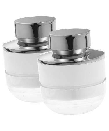 Beavorty 2pcs Mushroom Head Loose Powder Box Body Powder Empty Powder Case Mini Powder Puff Blusher Plastic 1 g (Pack of 1) As Shown